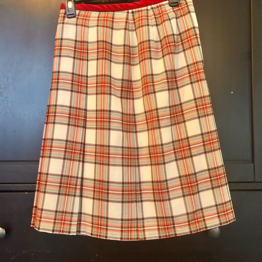 Vintage Pendleton Skirt in Red and Cream